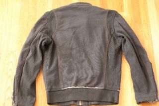Diesel Black Moto Jacket Cotton Blend Men's Medium M $275