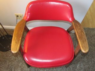 Vtg Mid Century Modern Danish Style Red Paoli Wood Chair