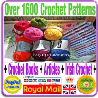 Crochet Patterns Over 1600 Ladies Baby Toys Dolls Hats Dress Flowers Blanket Etc