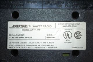 Bose Wave Am FM Radio AWR1 1W with Remote Black 3 85695