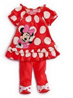 Girls Minnie Mouse Clothes Baby Top Dress Pants Legging Set 6M 3Y Summer Outfit