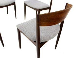 Set of 4 Danish Mid Century Modern Teak Chairs New Upholstery