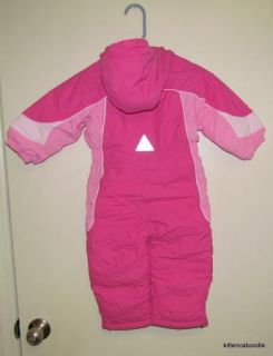Ll Bean Baby Girls Winter Snowsuit Size 12 18 Month Light Pink and Rose