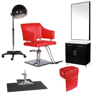 New Salon Equipment Styling Station Chair Mat Hair Dryer Booster Package EB 46C