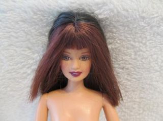 Barbie Doll Multi Colored Hair Black Red Brown Eyes Painted Nails Jointed