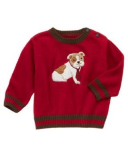 Gymboree Empire State Express Sweater 2T 4T 5T Red Brown Bulldog Tie Fur