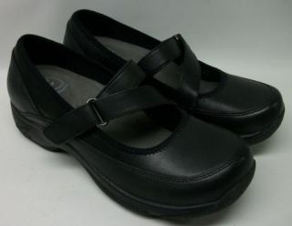Dansko Kiki Black Mary Jane Clog Shoes 38 7 5 8