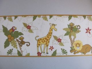 Sahara Animal Wild Safari Jungle Theme Unisex Baby Nursery Wallpaper Wall Border