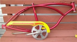 Vintage Schwinn Stingray Muscle Bicycle Frame Mustard Ketchup Frame Parts