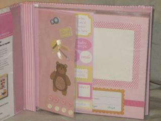 New Gibson Baby Girl Complete Scrapbook Album w Embellishments Just Add Photos