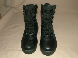 Herman Survivors Mens Black Leather Commander Boots Sz 7 5