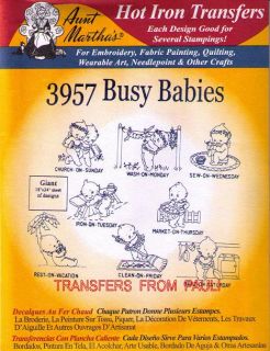 Busy Kewpie Babies Aunt Martha's Embroidery Transfer