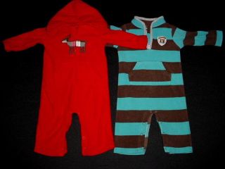 Used Baby Boy Sleepwear Pajamas Sleepers 6 9 Months Winter Spring Clothes Lot