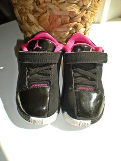 Nike Air Jordans Baby Girl Infant Sneakers Shoes Sz 6C EU 22 Black Pink White