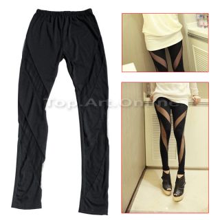New Hot Fashion Womens Mesh Stretchy Render Sexy Cotton Pants Tights Leggings