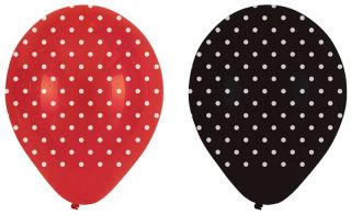 Red Black Polka Dot Latex Balloons Ladybug Fancy Birthday Party Supplies