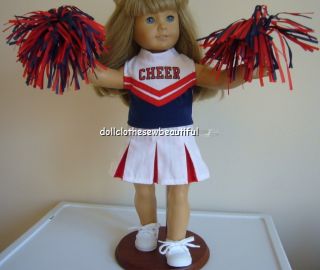 Doll Clothes Fits American Girl Cheerleader Set Go USA