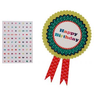 Birthday Bash Fancy Dress Novelty Paper Rosette with Stickers to Personalise