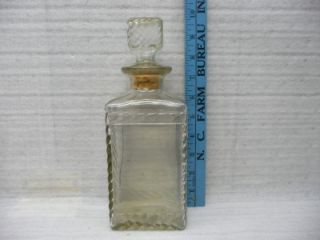 Vintage Old Mr Boston Glass Bottle Decanter Glass Stop Fine Liquor Heavy Crystal