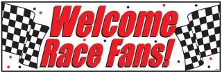Welcome Race Fans Party Banner Race Car Themed Birthday Party Supplies