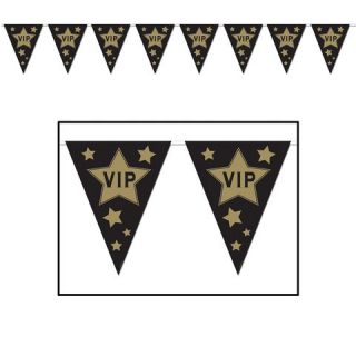 Hollywood Awards Night Theme VIP Plastic Pennant Banner Party Decoration