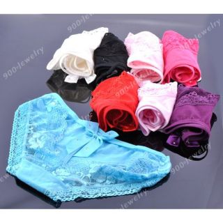 8 Colors Sexy Women's Lace Pantie Briefs Knickers Underwear Bikini Soft Thongs