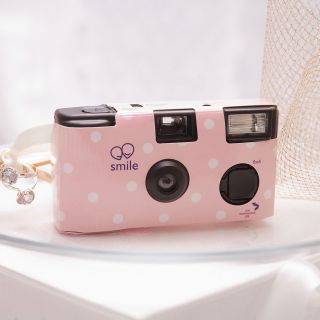 12 Single Use Polka Dot Wedding Party Disposable Cameras 2 Colors 843286022645