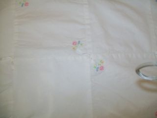 Carters White Cotton Patchwork Baby Blanket Flowers