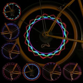 2 Pcs Bike Bicycle Car Motorcycle 5 LED Flash Tire Wheel Spoke Light 32 Patterns
