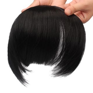 New Fashion Women Cosplay Party Hair Extension Clip Straight Bang Black