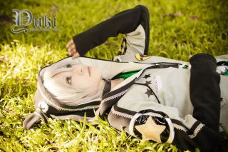 Amnesia Orion Cosplay Costume Short Silver Gray Wig Party Fashion coser Hair