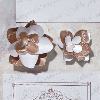 D I Y Vintage Parisian French Love Letter Rose Paper Bloom Wedding Stationery