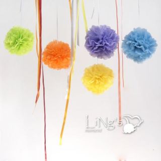 6" Wedding Tissue Paper Pom Poms Party Xmas Home Outdoor Flower Ball Decoration