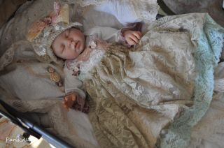 Pure Bliss French Lace Dress Hat 4 Reborn Baby Doll