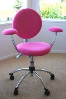 New Art Deco Gas Lift Swivel Chair in Pink