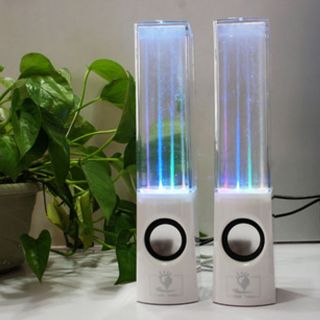 LED Dancing Water Show Music Fountain Light Mini Computer Speakers for Laptop