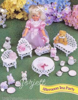 Afternoon Tea Party Annie's Crochet Patterns Fit Barbie Dolls