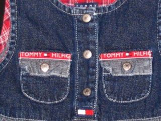 Tommy Hilfiger Girl Denim Jumper Dress Size 12 18 Month