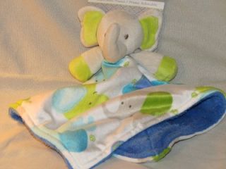 New Blankets Beyond Baby Boy's Blue Green Elephant Nunu Security Blanket