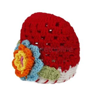 Lovely Infant Cotton Crochet Toddler Hat Cute Boys Girls Photography Baby Beanie