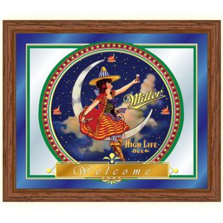 Miller High Life Girl in The Moon Mirror