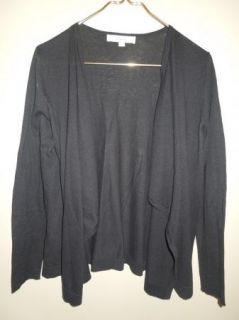 Women's Ann Taylor Loft Pink Ruffled Blouse L Black Cardigan Sweater Size LP