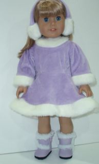 American Girl Doll Purple Dress