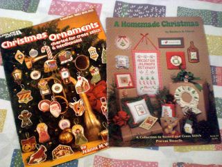 Counted Cross Stitch Needlepoint Books Homemade Christmas Plus Tree Ornaments