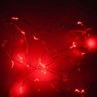 2M 20LEDS Red Battery Operated Mini LED Copper Wire String Fairy Christams Light