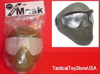 Tac New Hakkotsu Mask Full Face Mask Goggle Anti Fog ACU H1 1 Olive Airsoft