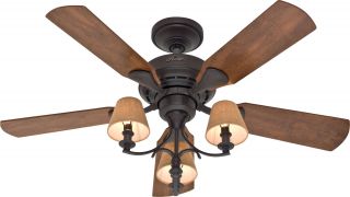 Hunter 28703 Newstead Bronze 46" Ceiling Fan w Light Pull Chains