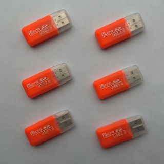 6X MicroSD Micro SD SDHC Flash Memory Card USB Adapter Card Reader
