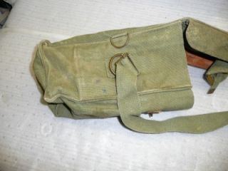 Vintage Bag US Army First Aid Kit Marines Bag Old Canvas Leather Blet Pouch
