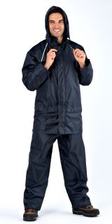 Mens Rainsuit Waterproof Clothing Jacket Trouser Rain Suit Set Fishing Hunting